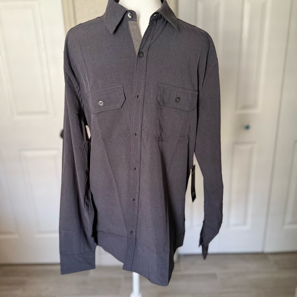 Kenneth Cole Charcoal Button-Up Shirt